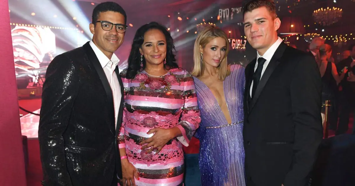 Sindika Dokolo, Isabel dos Santos, Paris Hilton and Chris Zylka