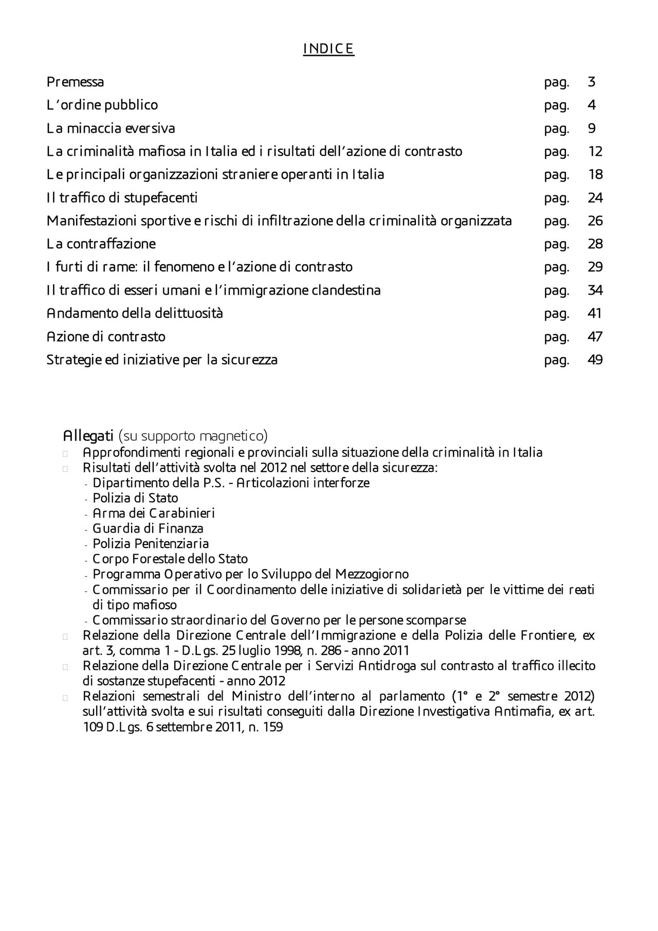 La pagina 2 dell'atto di Ministero dell'Interno, con il testo citato nell'articolo